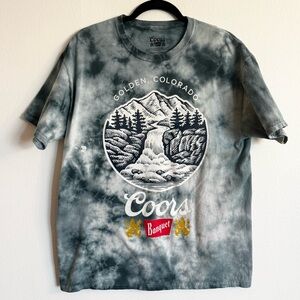 Coors Banquet Tie-Dye T-Shirt - Blue & White